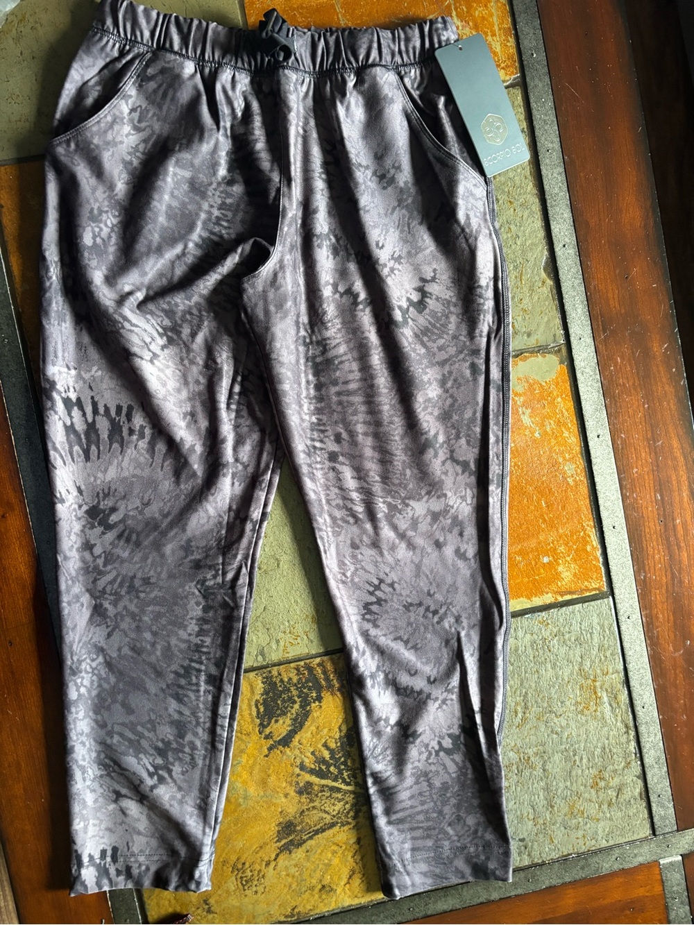 Scorpio sol black purple jogger small bnwt active cozy lounge comfort pockets